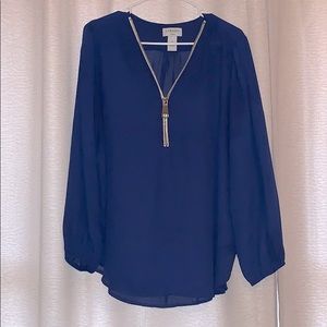 Royal blue blouse